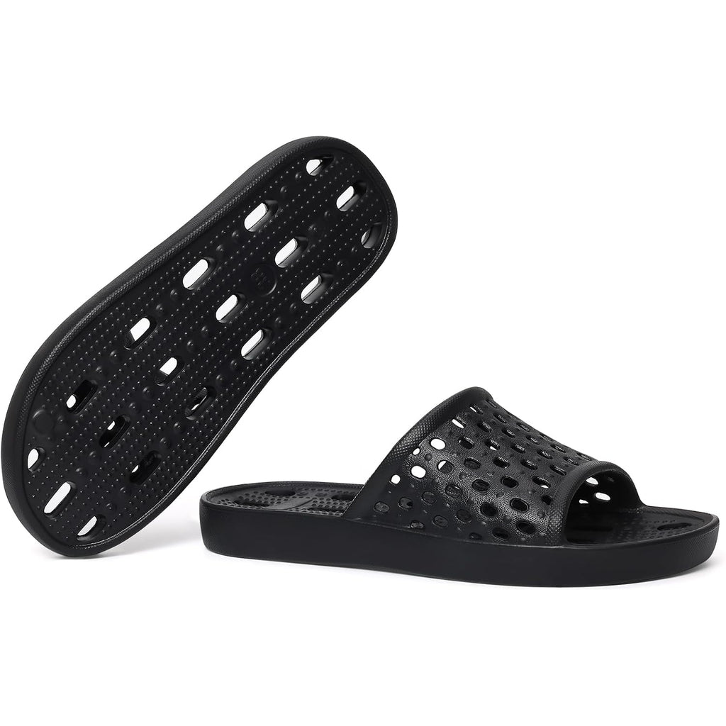 Litfun Shower Shoes For Women Non-Slip Quick Dry Shower Slippers Lightweight Pool Sandals With Drain Holes For College Dorm, Beach, Bathroom & Gym