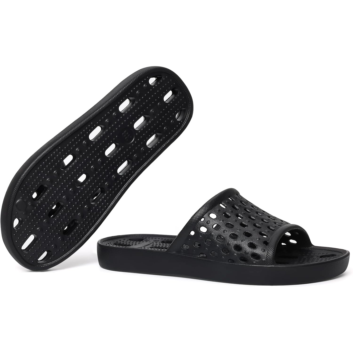 Litfun Shower Shoes For Women Non-Slip Quick Dry Shower Slippers Lightweight Pool Sandals With Drain Holes For College Dorm, Beach, Bathroom & Gym