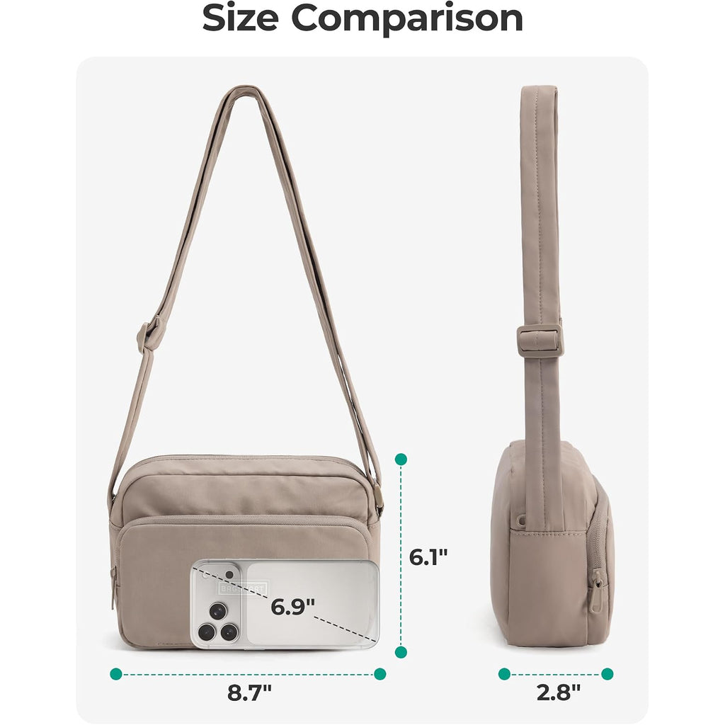 Bagsmart Foldable Crossbody Bags For Women, Small Travel Purses Hobo Bag | 2.4L Mini For Daily Travel Campus, Water-Resistant Sling Bag, Cute Travel Purse, Classic Shoulder Bag