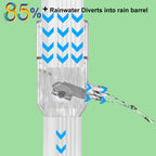Downspout Diverter, Rainwater Diverter Fits For 3"X4" Oversize Downspout And 2"X3" Downspout, Rainwater Collection System With Adjustable Valve, Diverts Water Into Rain Barrel, 4Ft. Hose