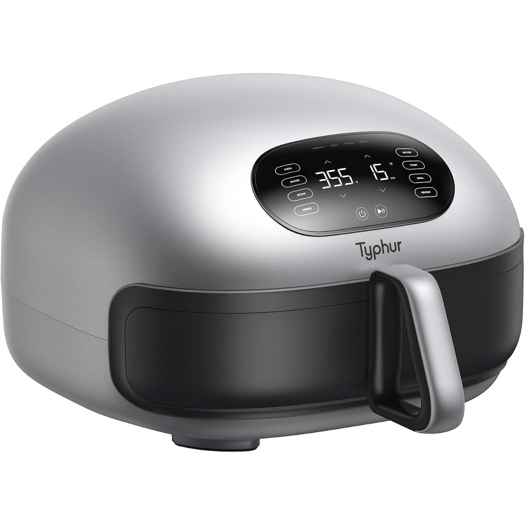 Typhur Dome 2 Ai Smart Air Fryer, 15-In-1 Large Flat Airfryer With Top & Bottom Heating, Self-Cleaning Digital Fryer, Pfas-Free Ceramic Basket, Fits A 12" Pizza Or Steaks, Whisper-Quiet, 120V