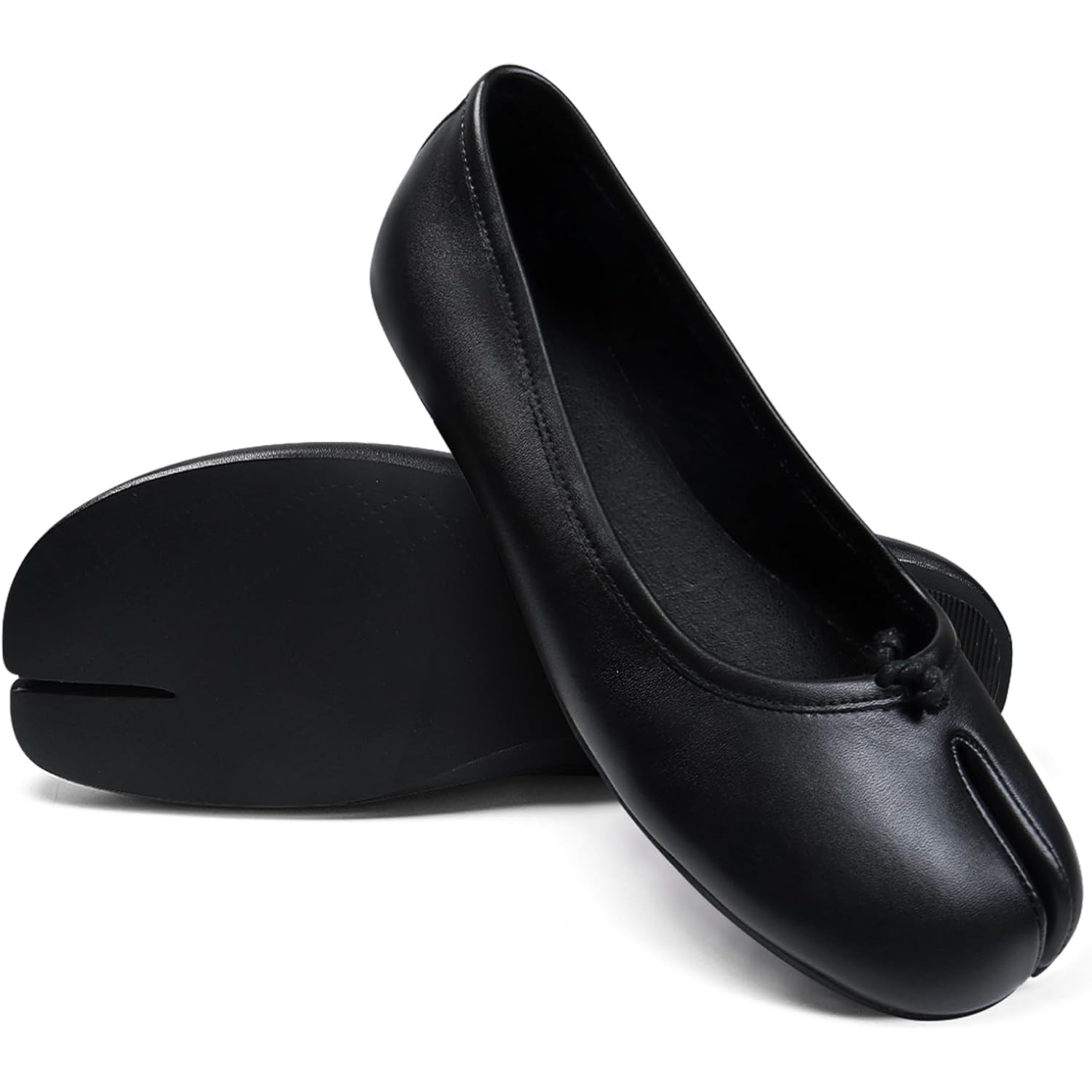 Vbdb Tabi Ballet Flats Shoes For Women Rounde Toe Wide Width Split Toe Low Heel Comfortable Flats Shoes