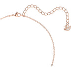 Swarovski Iconic Swan Necklace and Earrings Collection, Rose Gold Tone Finish, Black Crystals