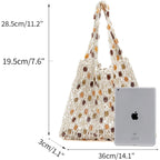 Boho Crochet Shoulder Bag For Women, Colorful Beaded Beach Tote Handbag Lightweight Summer Knit Hobo Purse &Travel Organizer
