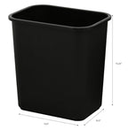 United Solutions 7 Gallon / 28 Quart Efficient Trash Wastebasket, Fits Under Desk, Small, Narrow Spaces In Commercial, Kitchen, Home Office, Dorm, Easy To Clean, Black (Pack Of 1)