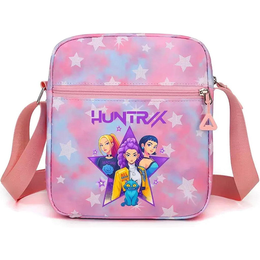 K-pop Crossbody Bag with Zipper, Cute Cartoon Shoulder Bag with Adjustable shoulder straps, Anime Merch for Womens Birthday Gifts