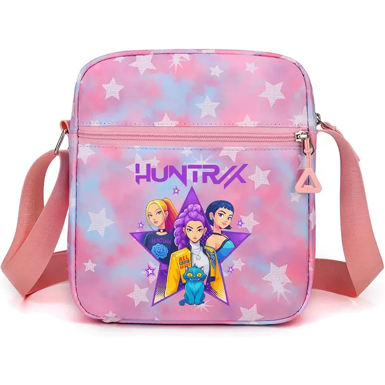 K-pop Crossbody Bag with Zipper, Cute Cartoon Shoulder Bag with Adjustable shoulder straps, Anime Merch for Womens Birthday Gifts