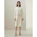 Lilysilk Silk Linen Mara Jacket For Women Long Sleeve Cropped Button Front Coat Soft Breathable Outerwear