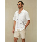 Hardaddy Men'S Hawaiian Shirt Short Sleeves Coconut Printed Button Down Summer Beach Casual Shirts