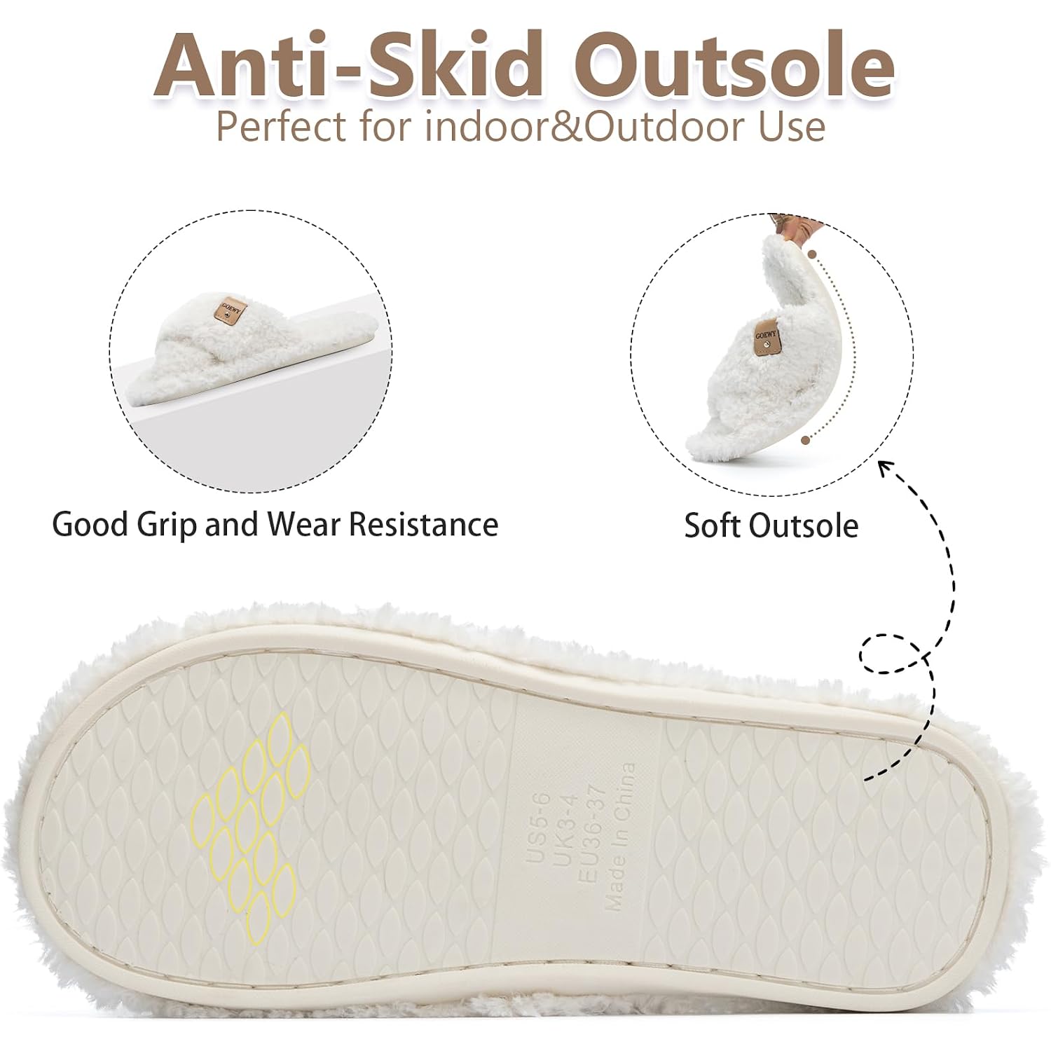 Fuzzy Open Toe Slippers For Women Indoor And Outdoor With Memory Foam Cozy Cross Band Women'S Slipper Cute Soft House Shoes Slip On Gifts For Womens Mom Her Ladies Bridesmaid