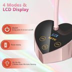 BETE Mini UV Nail Lamp Flash Cure Gel Nail Polish, 360° Foldable Gooseneck UV LED Nail Lamp with Smart Sensor, USB Portable Cordless 30W Rechargeable Nail Dryer with 3 Timers for Salon Home DIY