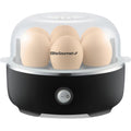 Elite Gourmet EGC115B Easy Egg Cooker Electric 7-Egg Capacity, Soft, Medium, Hard-Boiled Egg Cooker with Auto Shut-Off, Measuring Cup Included, BPA Free, Classic Black