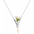 Flower Holder Necklace DTY Flower Vase Pendant Floral Bouquet Accessores for Women Graduation Prom Wedding Outfit Elegant Jewelry