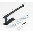 ASTOFLI Paper Towel Holder Under Cabinet No Drilling, Self Adhesive Paper Towel Holder Wall Mount for Kitchen Rack, Under Counter Napin Holder No Drill, 304 Stainless Steel Matte Black