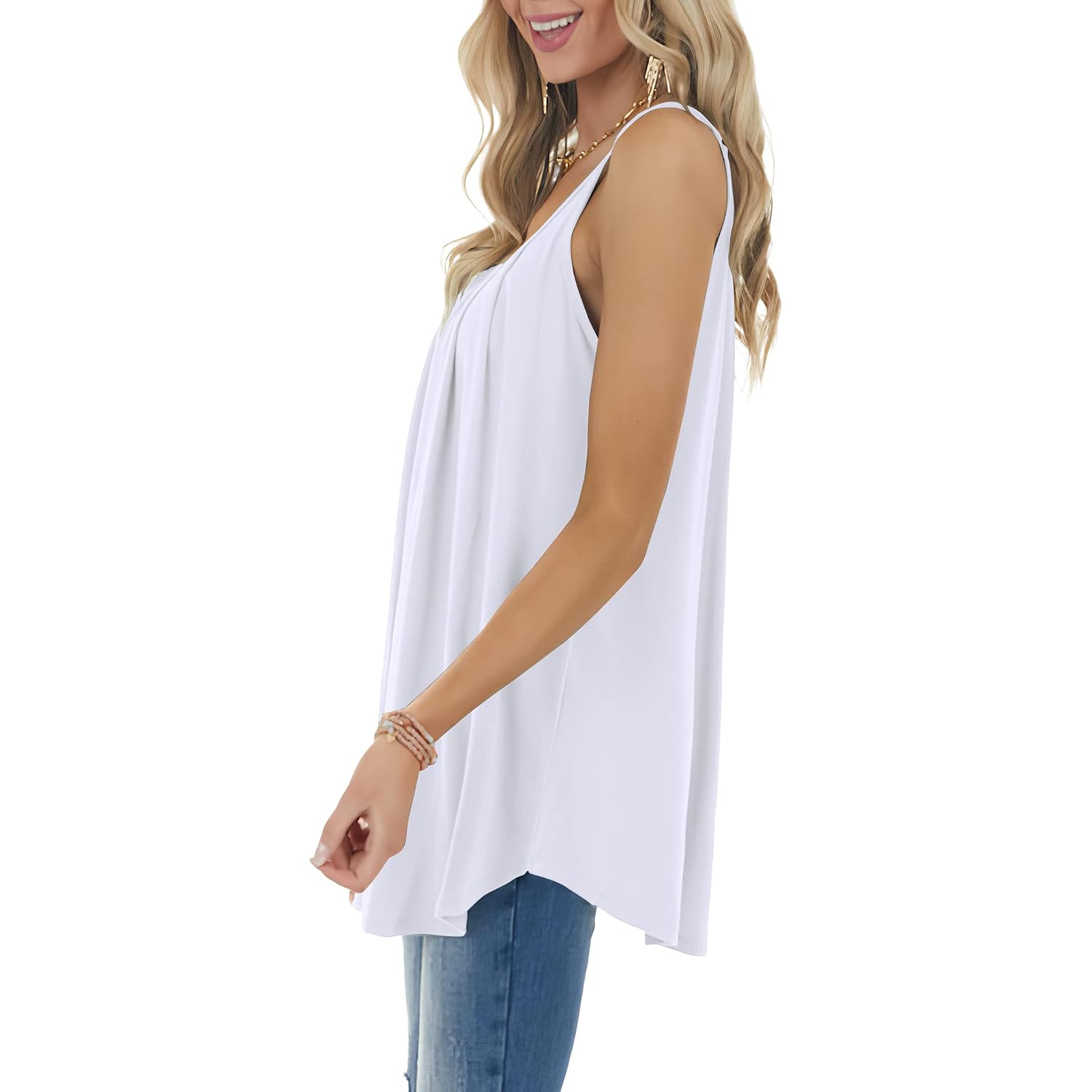 Geifa Summer Tank Tops for Women Vacation Outfits 2025 Fashion Trendy Clothes