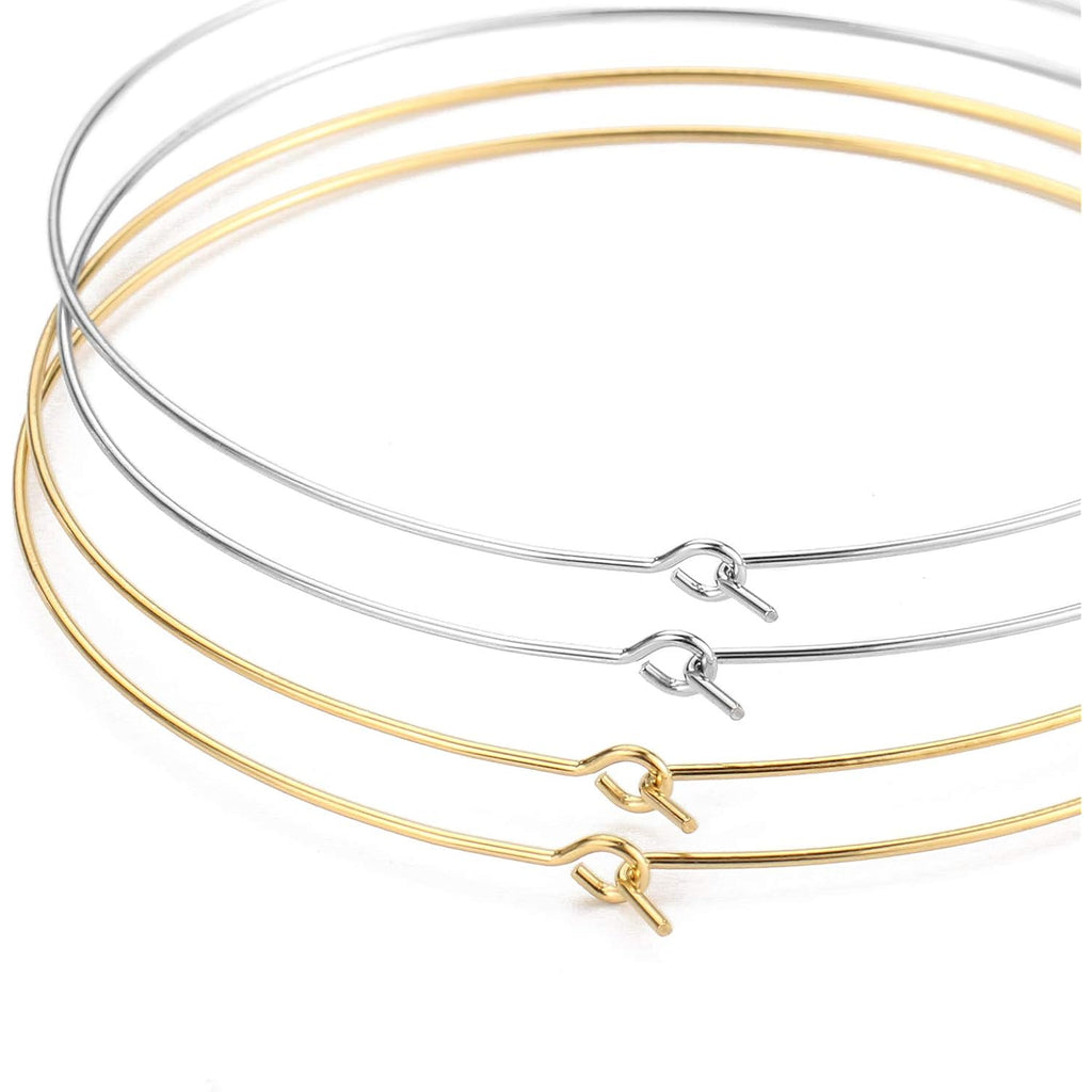 ESMATOO Thin Gold Hoop Earrings for Women - Hypoallergenic Lightweight Gold Hoop Earrings Dainty - Large