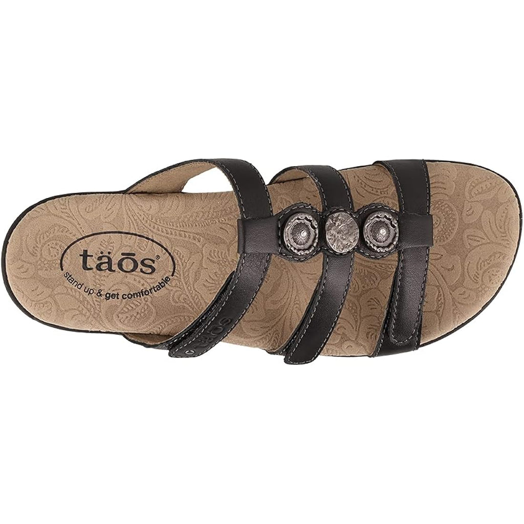 Taos Prize 4 Women’S Sandals - Adjustable 3-Strap Open Back Slide With Arch Support And Premium Cushioning - Stylish Everyday Footwear For All Day Walking Comfort
