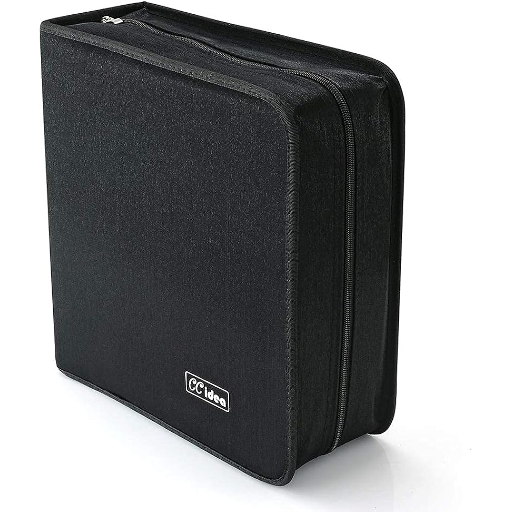 Ccidea Cd Case Dvd Case Storage Holder-264 Capacity,Media Binder, Cd Wallet, Disc Booklet, L11.4 X W 6.4 X H3.5 Inch (Black)