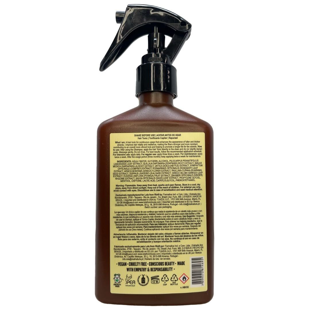 Lola From Rio – Rapunzel Hair Tonic Spray For Women – Hair Strengthening Treatment – Thickening Spray For Fine Hair – Supports Fuller, Healthier-Looking Hair – 8.45 Fl Oz