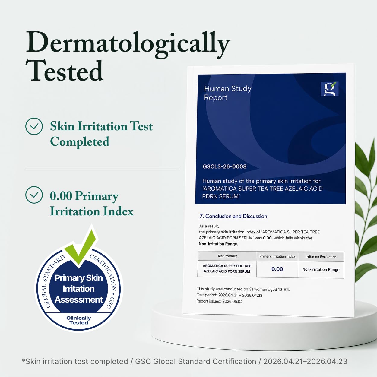 Aromatica Azelaic Acid 10% Serum, Blemish & Redness Soothing Facial Serum, Pdrn Serum, Tea Tree Complex, For Sensitive & Blemish-Prone Skin, Lightweight & Low Irritation, Korean Skincare, 1.01 Fl Oz