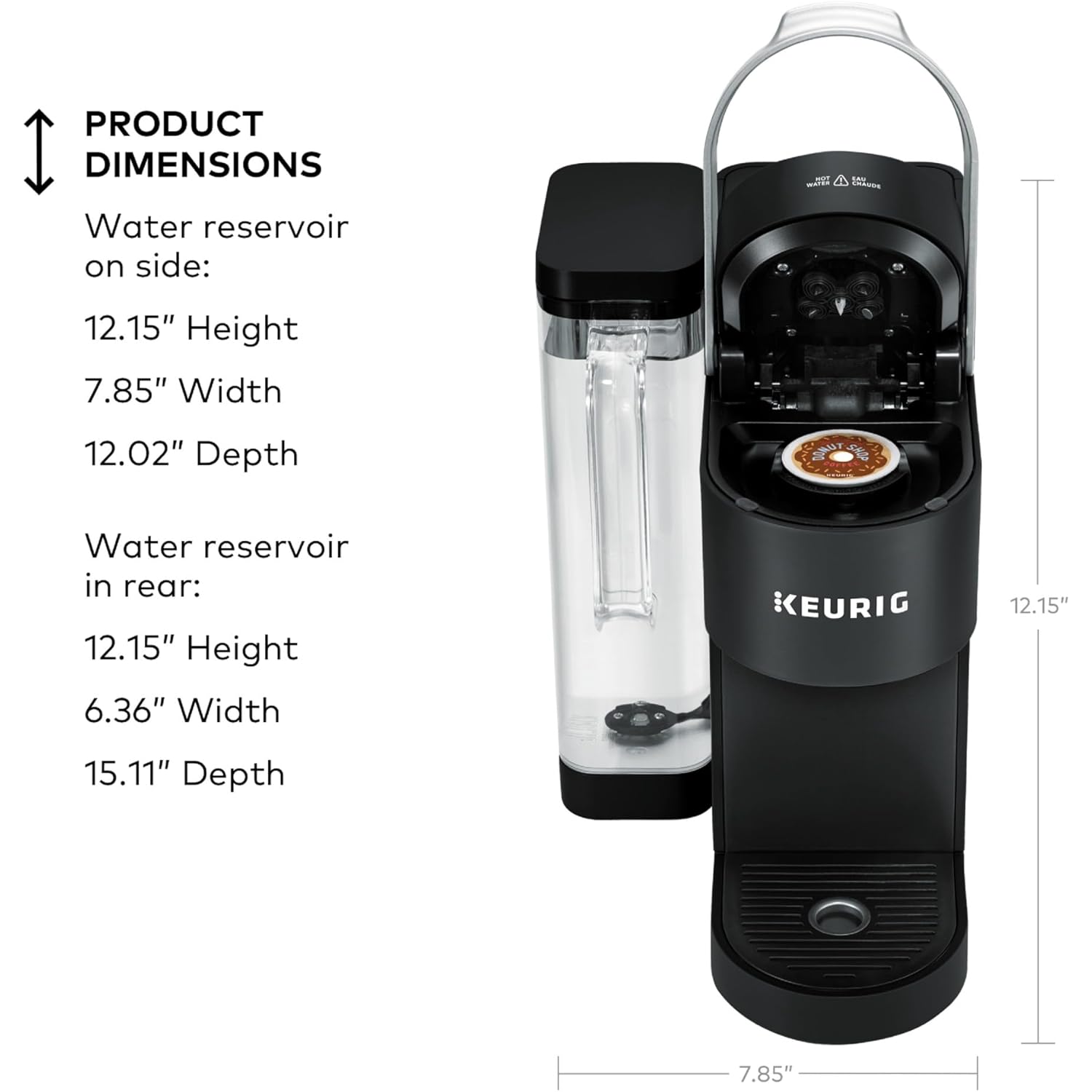 Keurig K-Supreme Single Serve K-Cup Pod Coffee Maker, MultiStream Technology, 4 Brew Sizes, 66oz Dual-Position Removable Reservoir, Black