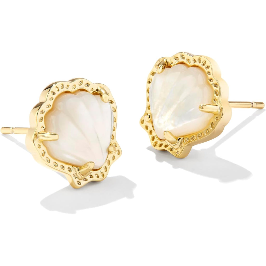 Kendra Scott Brynne Shell Stud Earrings, Fashion Jewelry for Women