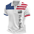 Faithgee Independence Day Flag We The People Polo Shirt Mens Freedom Since 1776 Tee