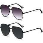 Oversized Aviator Sunglasses For Women Men Big Large Uv Protection Fashion Sun Glasses