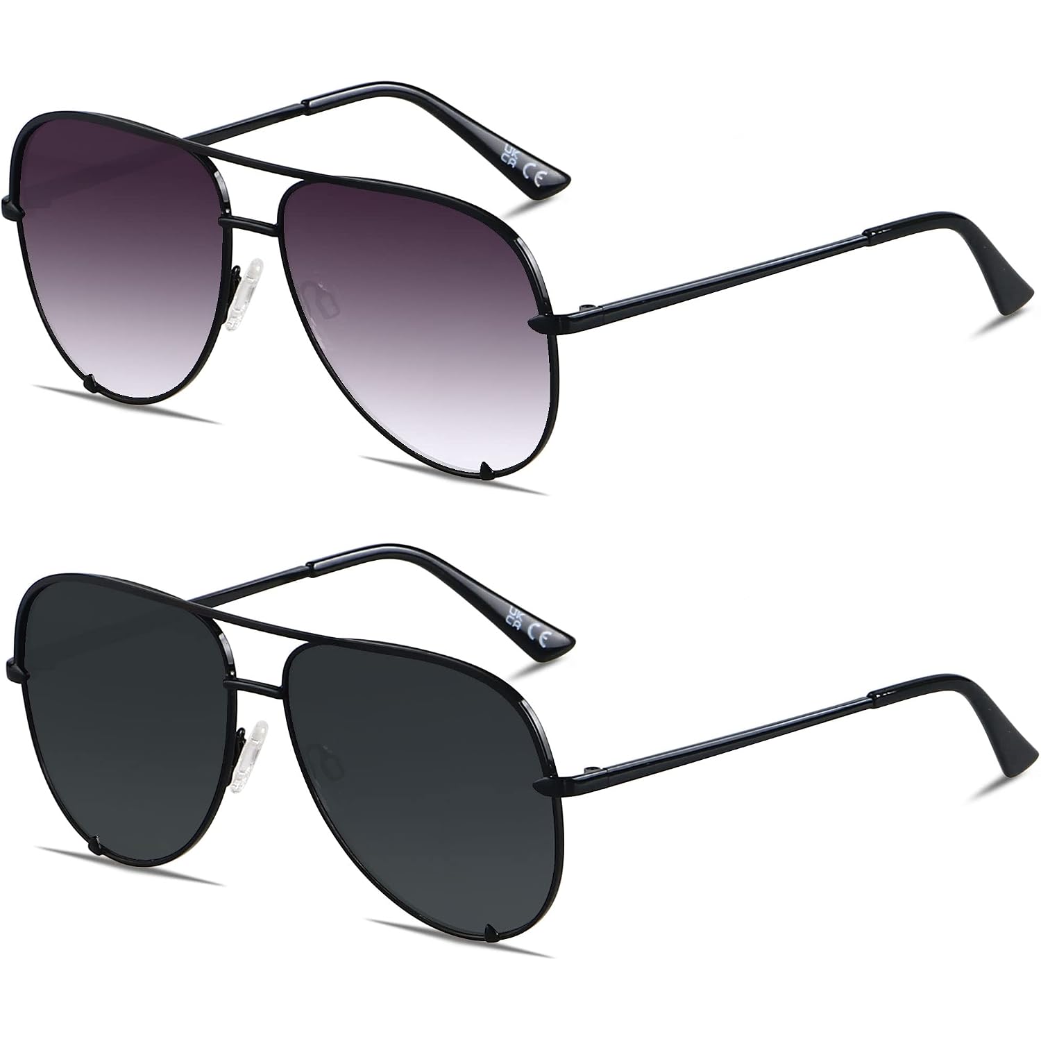 Oversized Aviator Sunglasses For Women Men Big Large Uv Protection Fashion Sun Glasses