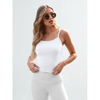 Spaghetti Strap Crop Tank Tops for Women Cute Summer Camisoles for Teens Fitted Basic Layering Cami Undershirts