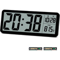 Digital Lcd Wall Clock Easy To Set, 8.5 Inch Lcd Screen With Time/Date/Temperature Display,Simple Digital Desk Clock With 12/24H For Bedroom Living Room Office Décor