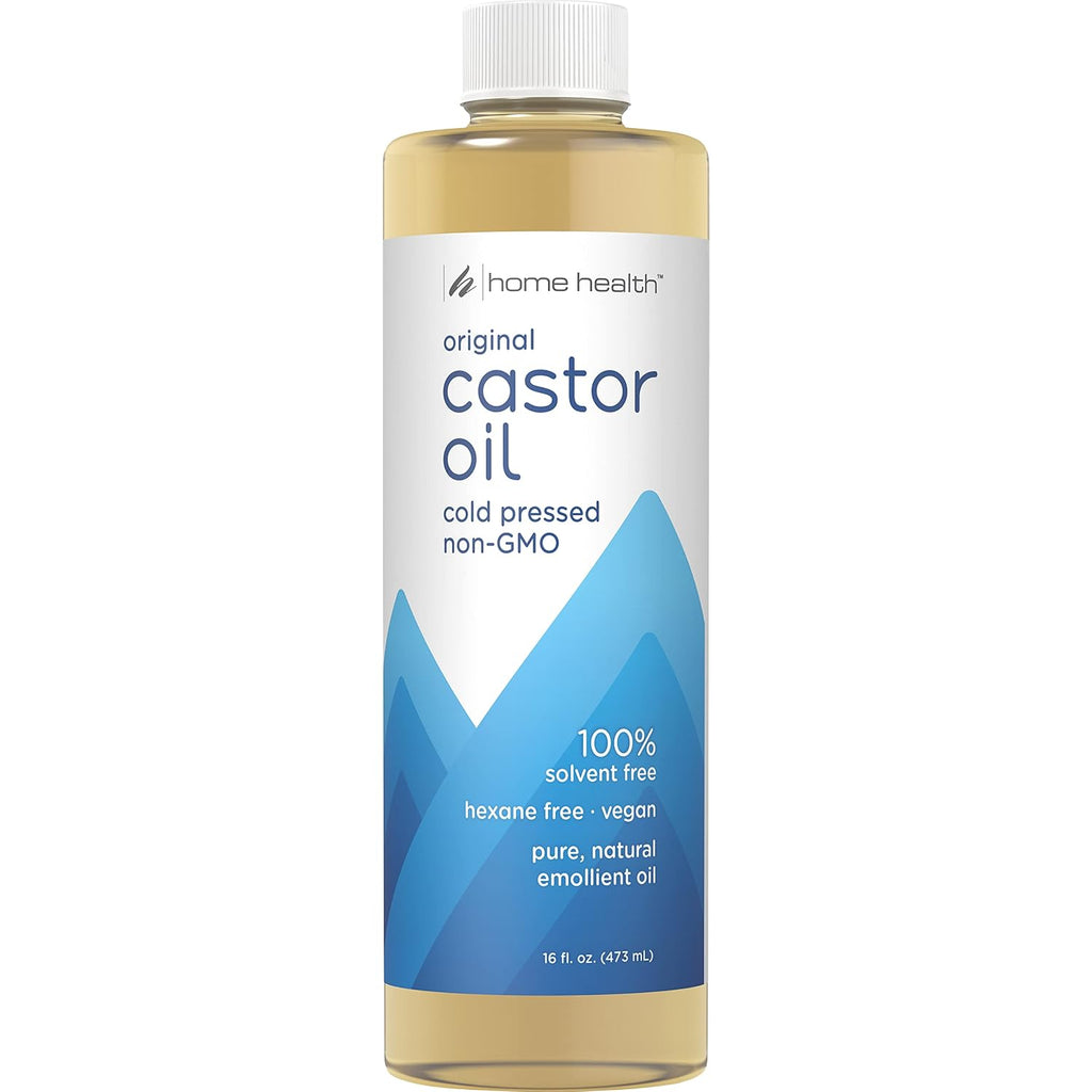 Home Health Original Castor Oil, Promotes Healthy Hair And Skin, Natural Skin Moisturizer - Pure, Cold Pressed, Non-Gmo, Hexane-Free, Solvent-Free, Paraben-Free, Vegan - 16 Fl Oz
