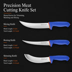 Dragon Riot 3 Pcs Butcher Knife Set, Stainless Steel Boning & Carving Knives, Sharp Kitchen Cutlery For Meat Cutting Trimming, Perfect For Home Kitchen, Outdoor Camping Bbq & Holiday Gift