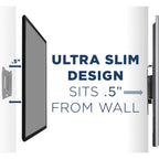 Mount-It! Ultra Low Profile Fixed Tv Wall Mount For 13 To 32" Inch Screens, Slim Tv Wall Mount Fits Vesa 75 And 100 Mm, Flush Tv Bracket 0.55" Design With 60 Lb Capacity, Built-In Bubble Level