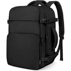 Zomfelt Travel Backpack For Women Men, 18 X 14 X 8 Inch Carry On Backpack | 17.3 Inch Laptop Backpack Flight Approved, Personal Item Travel Bag Casual Daypack For Weekender Business Trip, Black