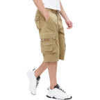 Best South Men'S Capri Long Twill Cargo Shorts Below Knee 13 Inches Cotton Relaxed Fit Casual Multi-Pocket