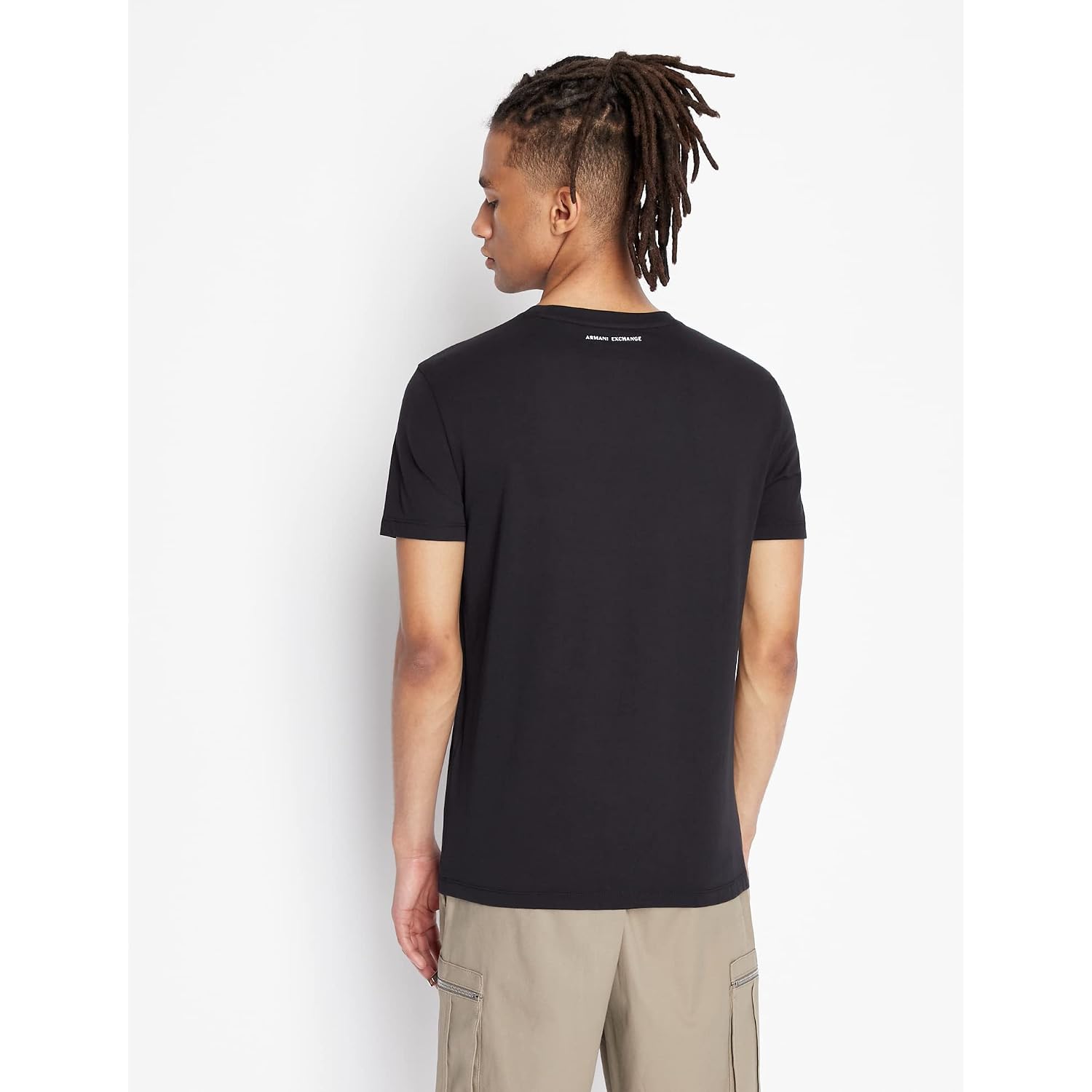 Armani Exchange Men'S Crew Neck Logo Tee T Shirt Grid Logo