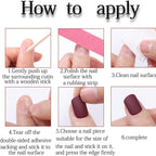 24Pcs French Tip Press on Nails Medium Almond Fake Nails with White Polka Dot Designs Stick on Nails Red Nails Press Ons Reusable Acrylic Glue On Nail for Women Nail Art Decoration