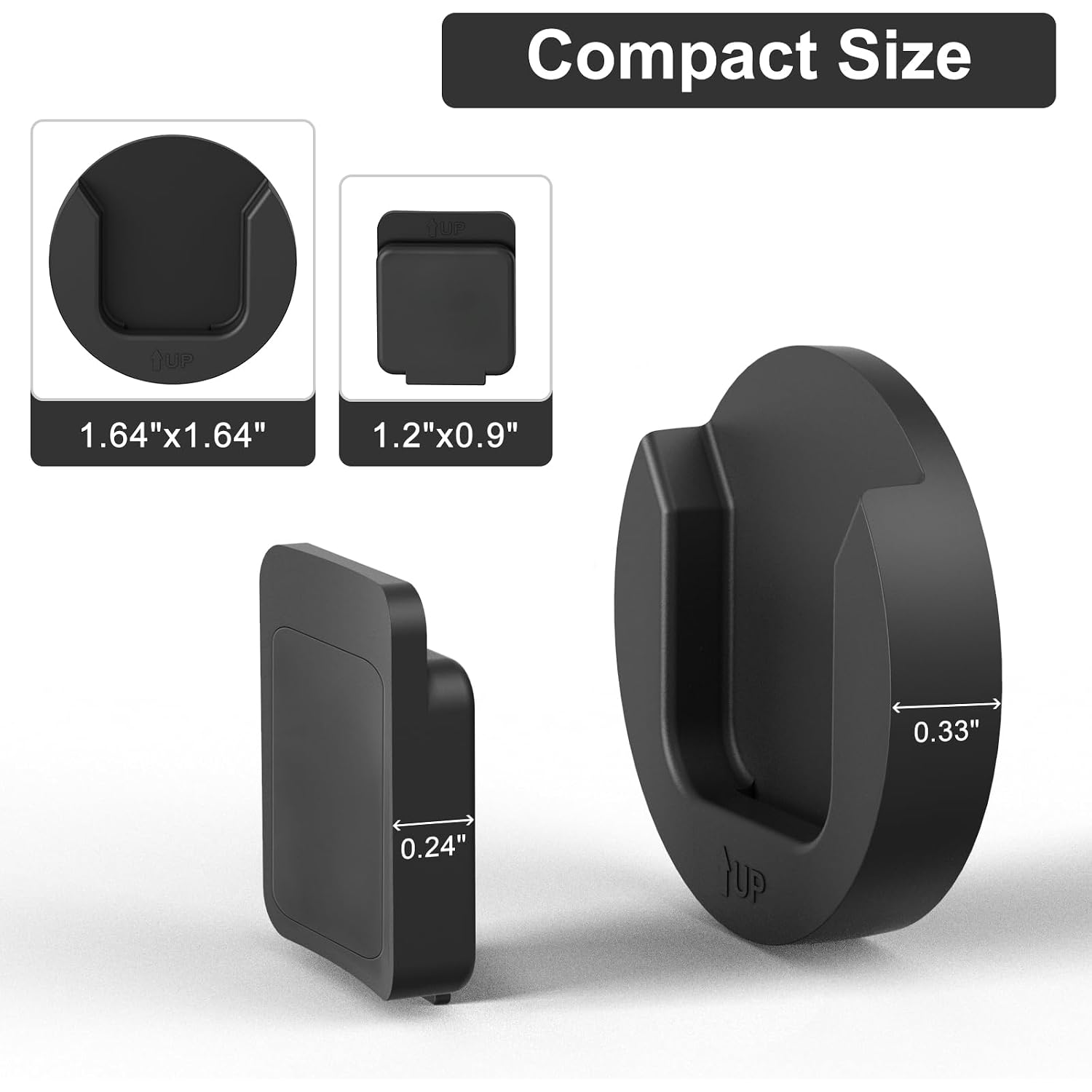 Magnetic Remote Control Holder Wall Mount, 4 Pack Tv Remote Control Holder For Fan/Air Conditioner, Self-Adhesive Bedside Caddy For Tv Backside/Bedroom/Office/Rv Home Organizer Storage(Black)