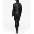 Karl Lagerfeld Women'S Zip Front Faux Leather Jacket
