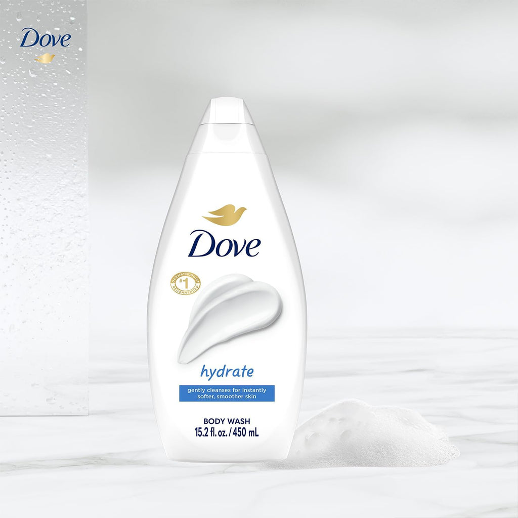 Dove Body Wash, Hydrate 2-Pack – Moisturizing Cleanser For Smooth, Soft Skin, 15.2 Oz Ea