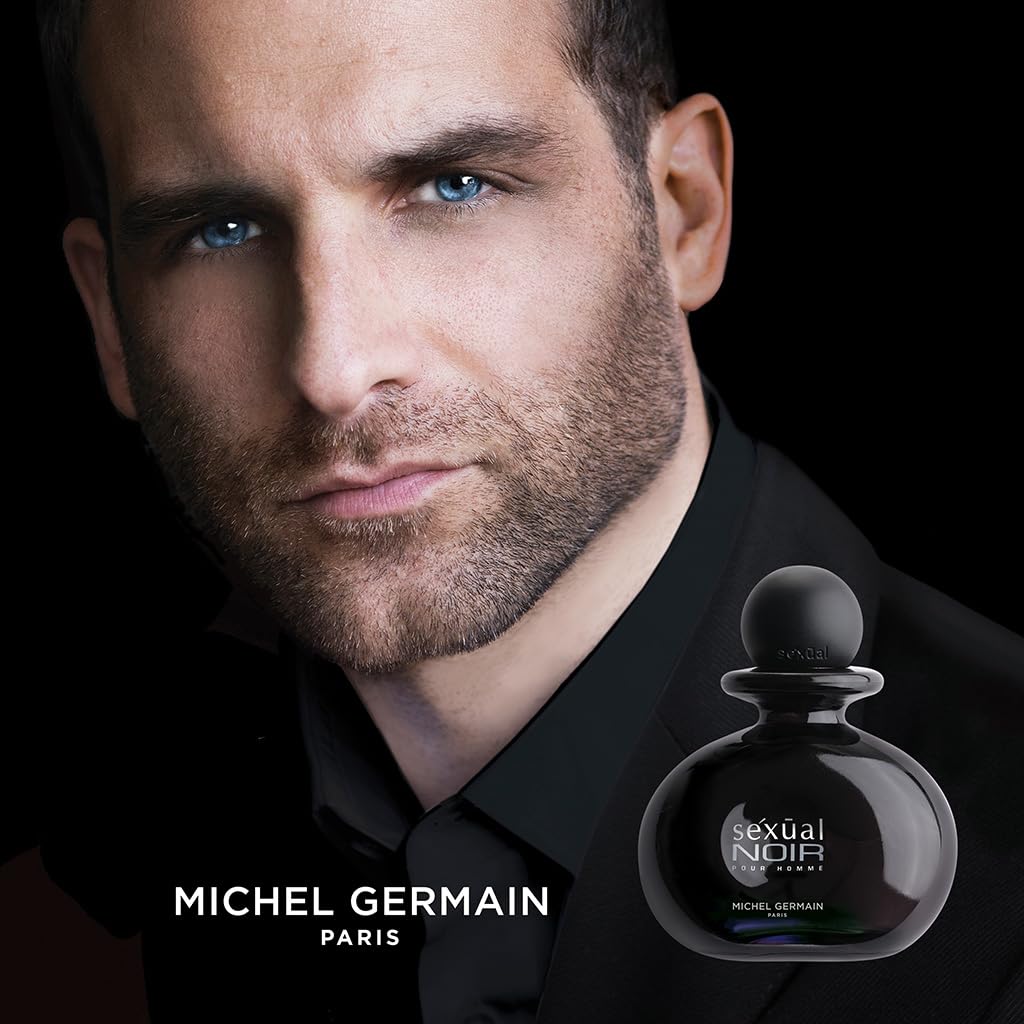 Sexual Noir Pour Homme Eau de Toilette Spray, Top Notes of Italian Bergamot, Crisp Grapefruit, Cardamom, Mysterious Dark Natural Oils