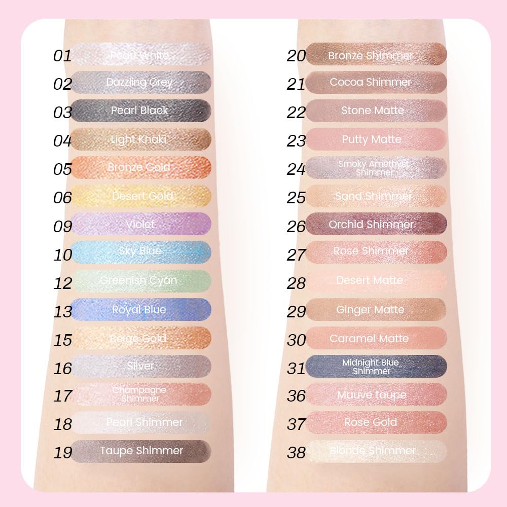 Kaely 2in1 Cream Eye Shadow Brightener Sticks for Eyes, Pencil Eyeshadow Applicator Stick Waterproof Pigmented, Eye Shadow Palette Highlighter Makeup, sombras para ojos, 17 Champagne Shimmer