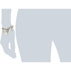 Anne Klein Women'S Premium Crystal Accented Gold-Tone Charm Bracelet Watch, 10/7604Chrm
