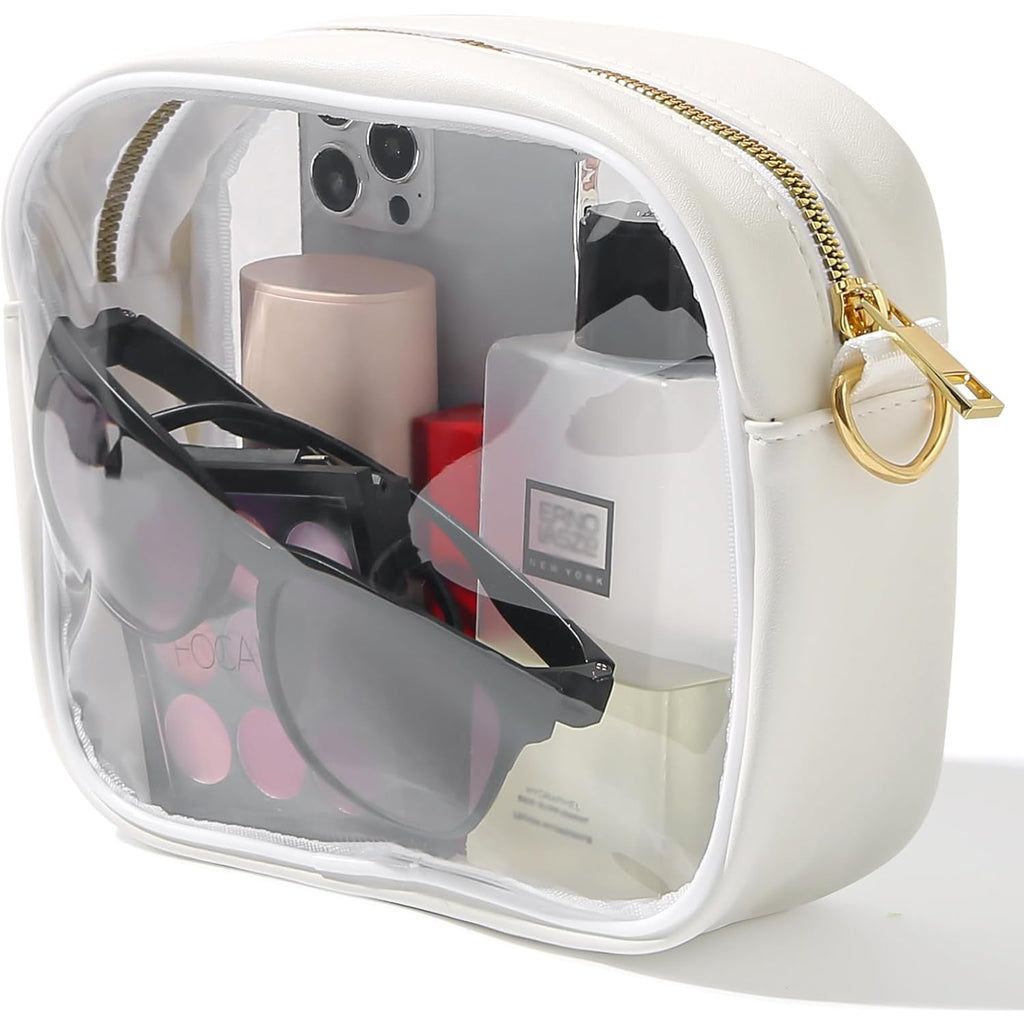 TOBVZOO Clear Bag Stadium Approved, Crossbody Transparent Bag for Concerts Sports Events, Purses for Men & Women
