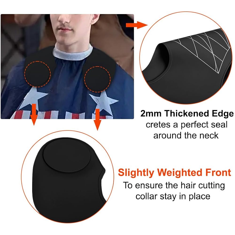 Silicone Hair Cutting Guide Collar - Waterproof Cutting Mat For Hair Stylist - Hair Cutting Cape
