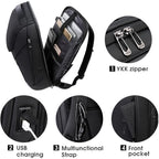 Bange Business Smart Backpack Waterproof Fit 15.6 Inch Laptop Backpack With Usb Charging Port,Travel Durable Backpack