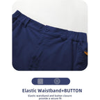 Allzero Men'S Casual Shorts 9" Classic-Fit Golf Shorts For Men Cotton Elastic Waist Multi Pockets