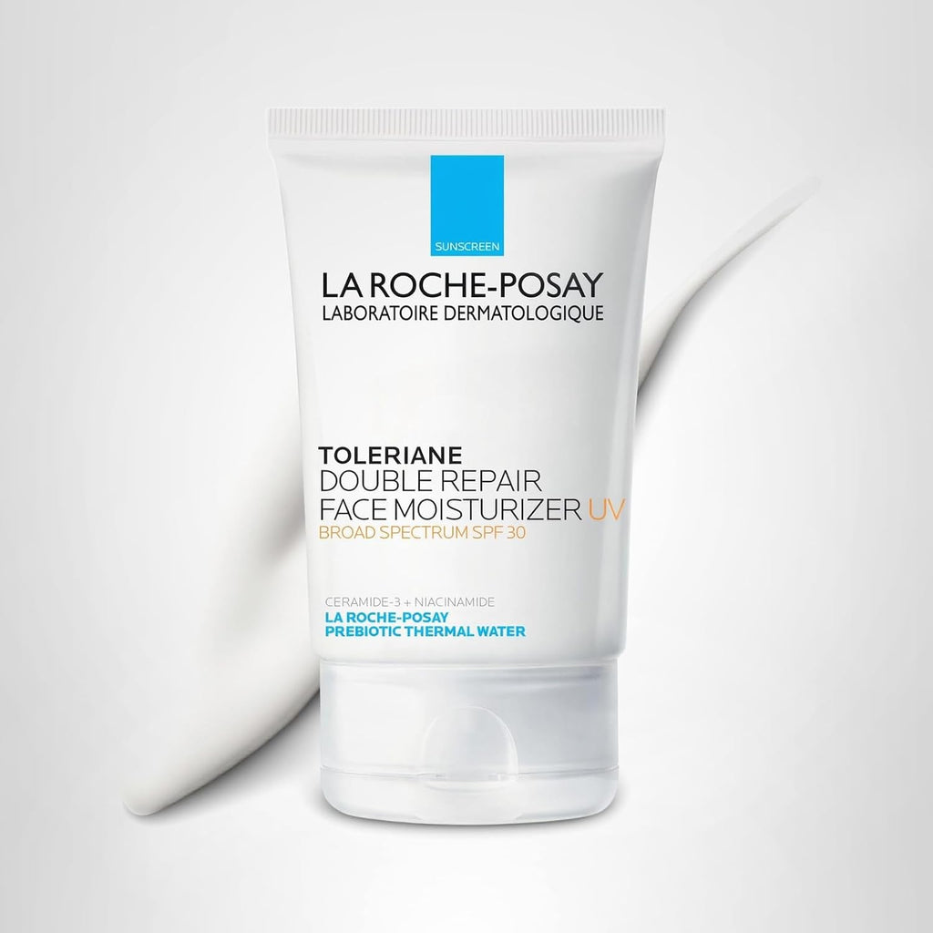 Toleriane Double Repair Uv Spf Moisturizer For Face, Daily Facial Moisturizer With Sunscreen Spf 30