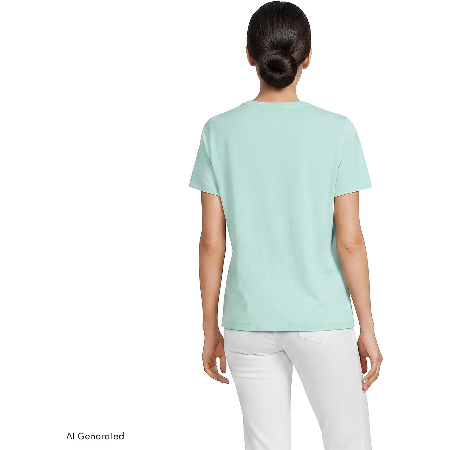 Lands' End Women'S Relaxed American-Grown Supima Cotton Crew Neck T-Shirt
